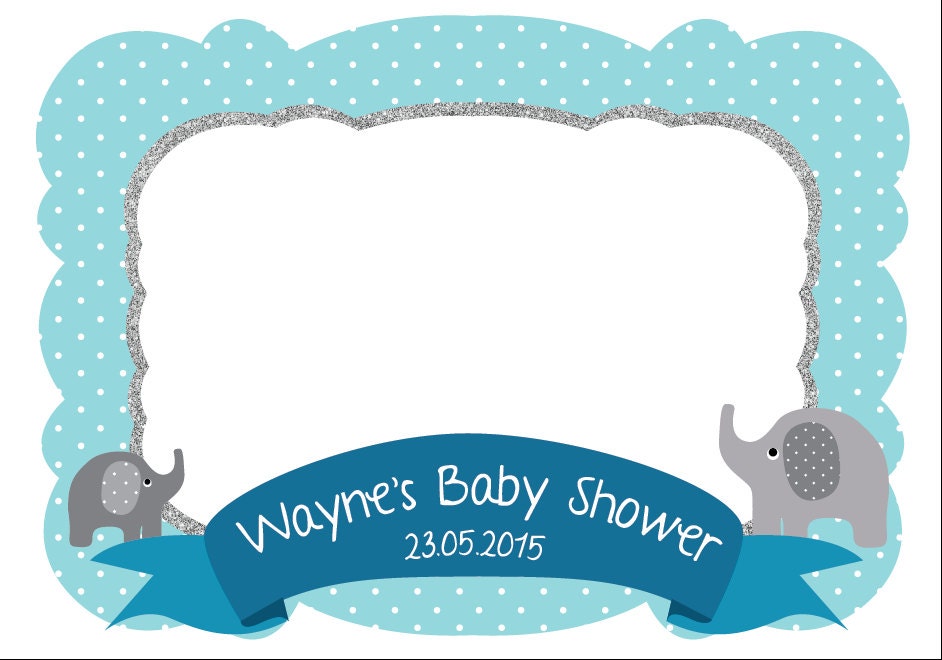 Photo Frame Photo booth prop Baby shower printable by IRMdesgn