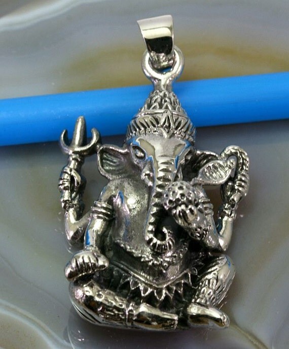 Ganesha pendant 925 sterling silver 6136