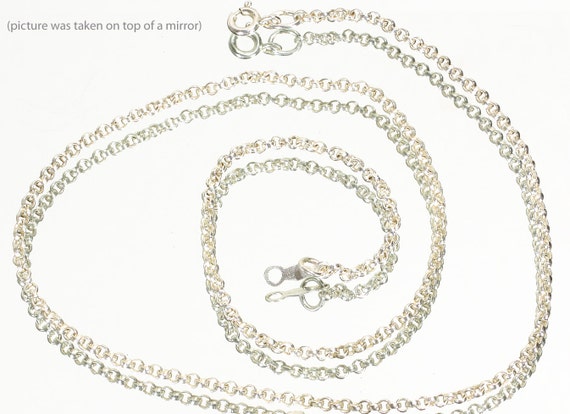 Sterling Silver 2mm Rolo Chain Necklace Jewelry Making