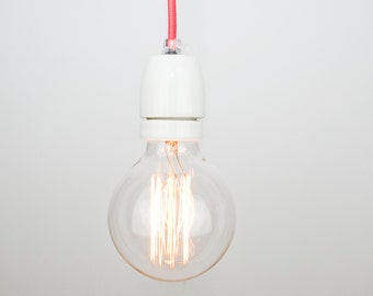 Ceramic Lamp Socket with Textile Cable