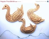4th of July Sale Swan Lake Vintage Wicker Wall Art