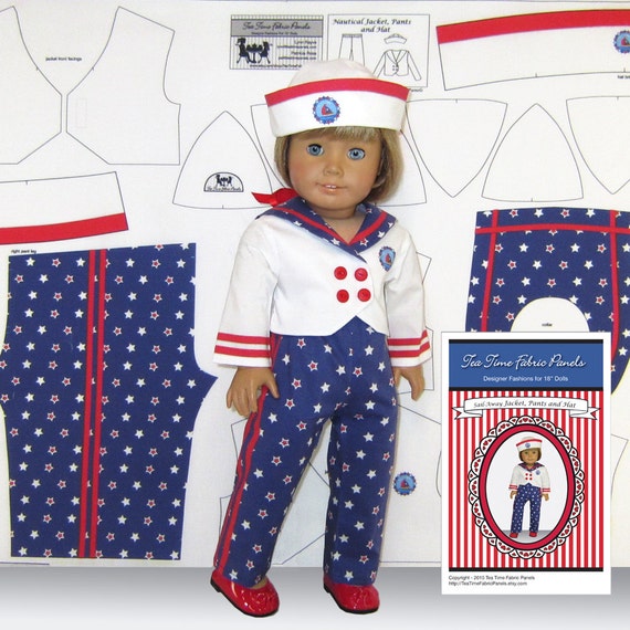 18 Doll Clothes Sail Away Jacket Pants and Hat