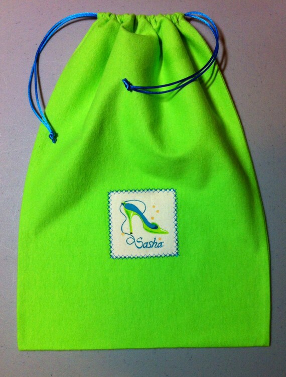 Bespoke flannel shoe bags personalized just for you