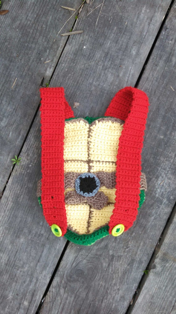 Ninja Turtle inspired backpack/ crochet backpack/ by WindWear