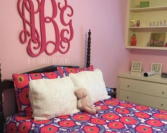30 Inch Wooden Monogram Painted (You Pick The Color), Wooden Letters, Monogram, Home Decor, Nursery Letters, & More