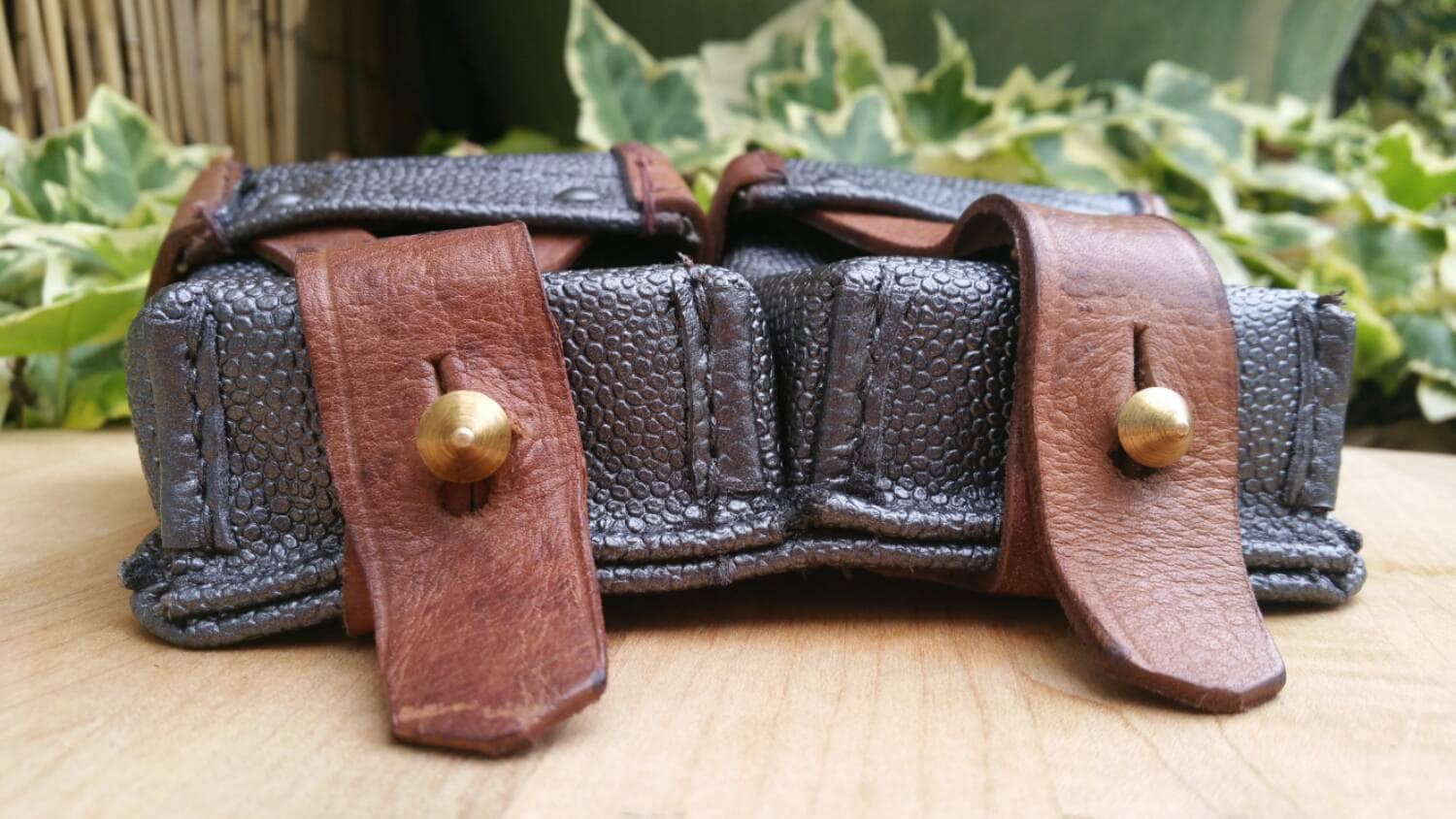 On Sale Up Cycled Vintage Leather Ammo Pouch Craft Vendor 