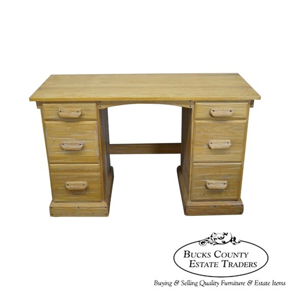 Brandt Ranch Oak Vintage Kneehole Writing Desk