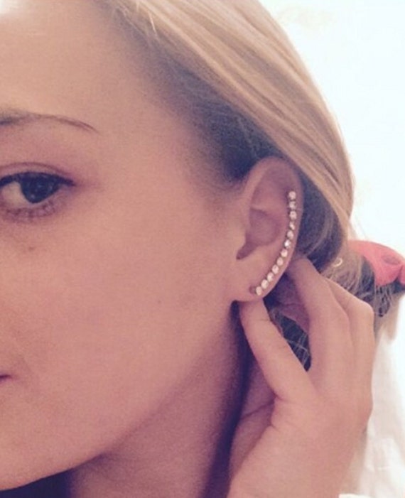 Crystal Diamond effect Ear Cuff Diamonte by