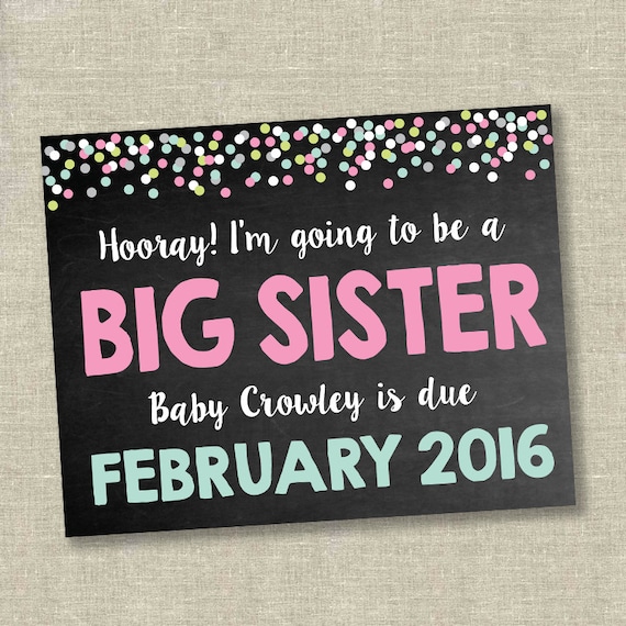 Download big sister pregnancy announcement chalkboard pregnancy
