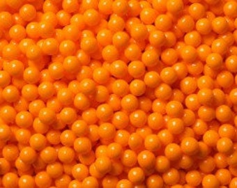 Orange Sugar Pearls "Cake/Cupcake/Cookie Decorations"
