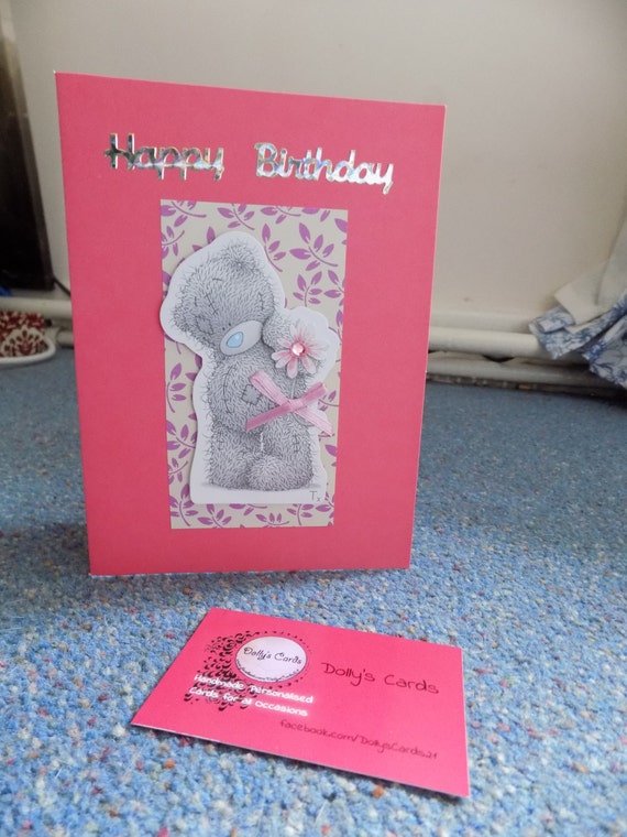 Tatty Ted Happy Birthday Card by JennysDesigns202 on Etsy