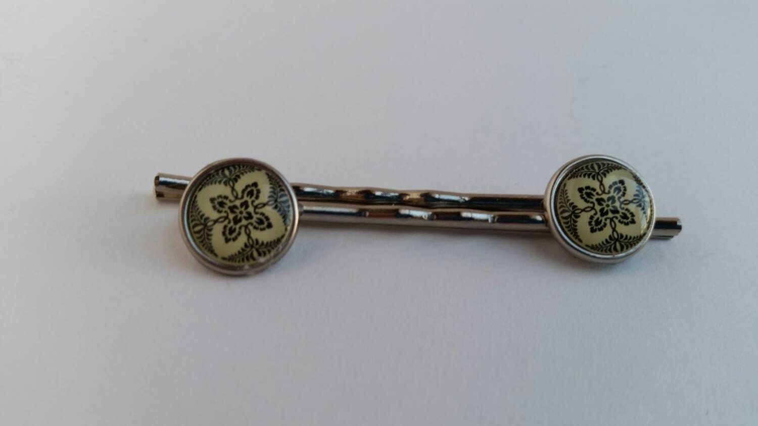 Floral Designed Upcycled Metal Bobby pins