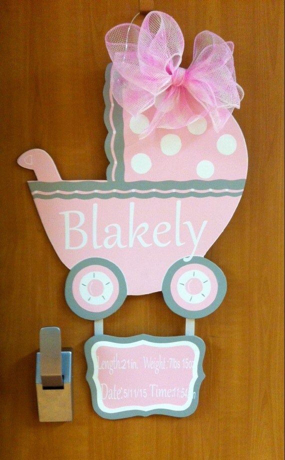 Birth Announcement Hospital Announcement Baby Girl Baby