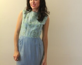 1950s Floral Day Dress