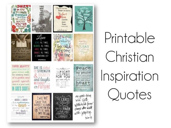 Printable Christian Inspiration Quotes by OldfieldDesigns on Etsy