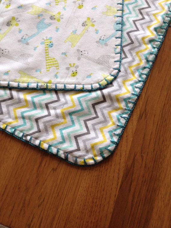 Items similar to Flannel Baby BlanketCrochet EdgeBaby BlanketFlannel