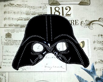 Star wars Darth vader inspired mask ITH Project In the Hoop Embroidery Design Costume, Cosplay, Fancy dress, Masquerade, Photo booth, Prop.