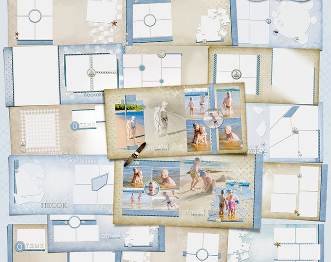 PHOTOBOOK - photo books in the scrapbooking stale - Photoshop Templates for Photographers. 12x12 Photo Book/Album Template