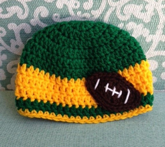 Items similar to Crochet Green Bay Packers hat, Crochet Packers hat ...