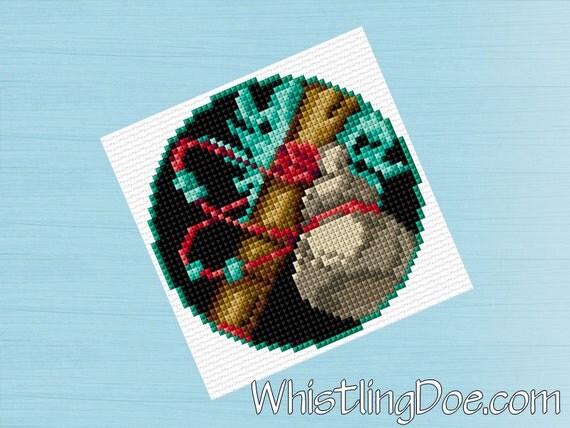 Warcraft Monk Class Emblem Cross Stitch Pattern