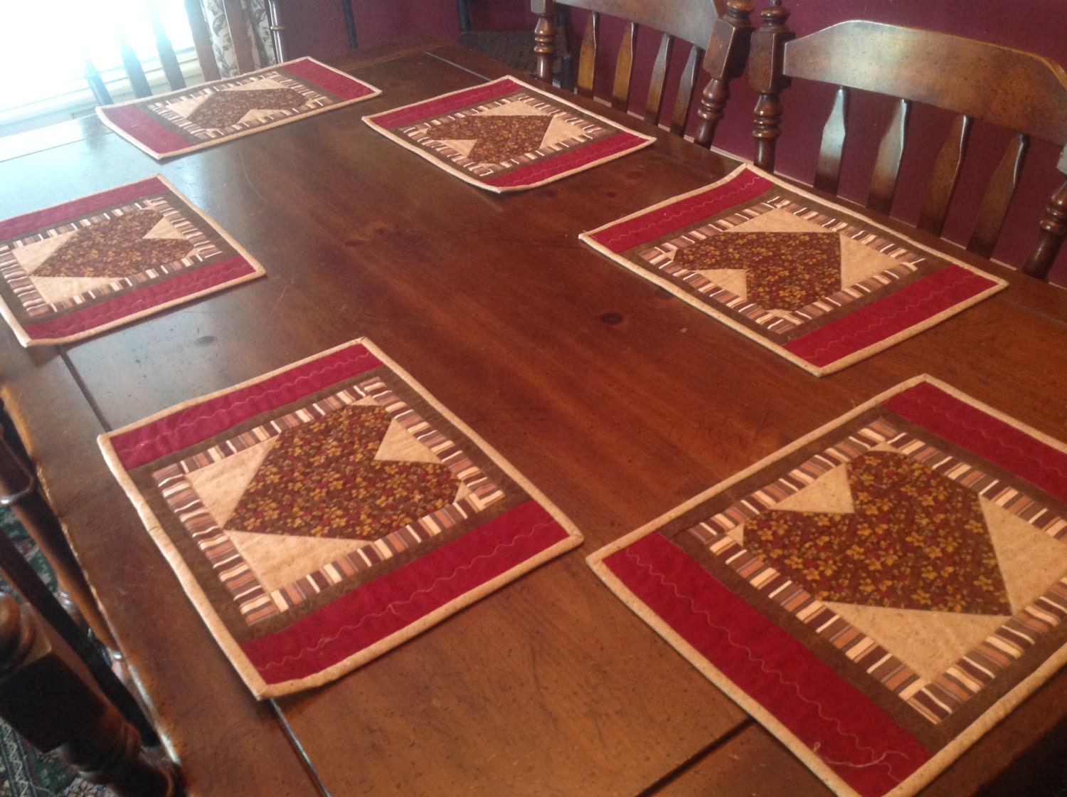 Quilted Place Mats and matching Table Runner