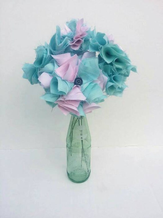 SALE Large Fabric Flower Bouquet Handmade by HomeMadeFunsies
