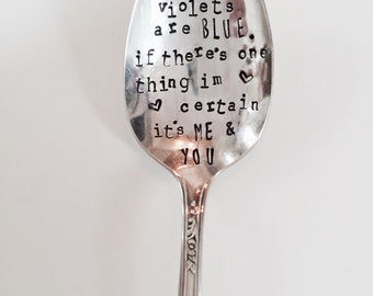 Stamped Teaspoon Tea Spoon Stamped Silver by SweetThymeDesign