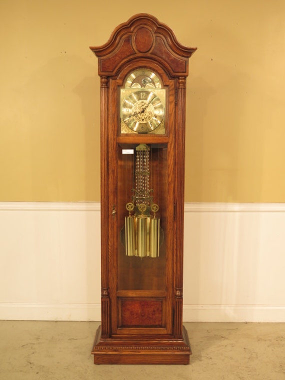 25048E HOWARD MILLER Oak Grandfather Clock w. by StenellaAntiques