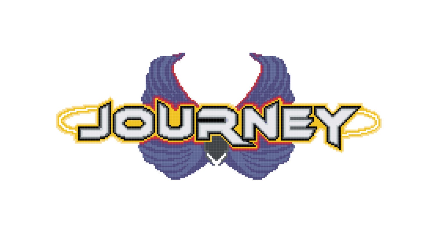 Journey Band Logo Cross Stitch Pattern 80s by CowbellCrossStitch