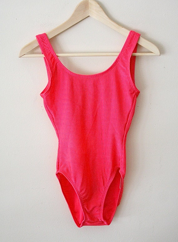 90s Neon Swimsuit Bathing Suit One Piece by DownHouseVintage
