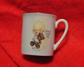 JESUS Loves MeSmall 1978 Cup Boy with Teddy Bear PRECIOUS Moments