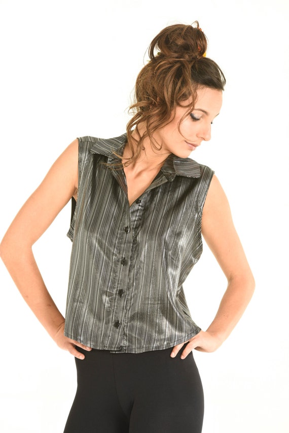 silver blouse womens