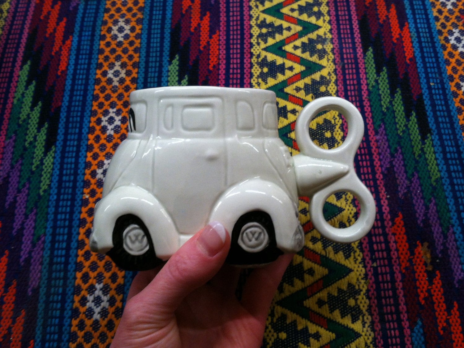 Volkswagen WindUp Key Bug Mug Vtg VW Beetle by TheDecadesDance