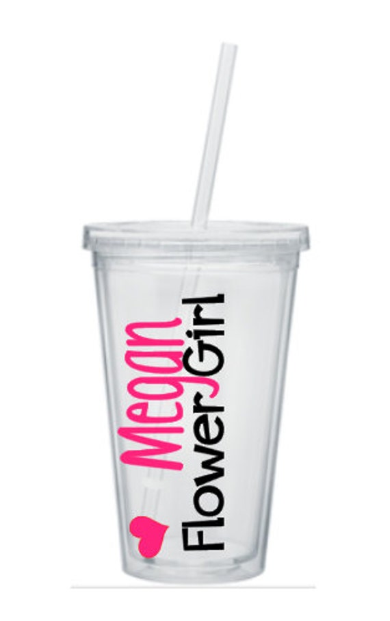 Items similar to Flower Girl Tumbler, Flower Girl Cup, Flower Girls