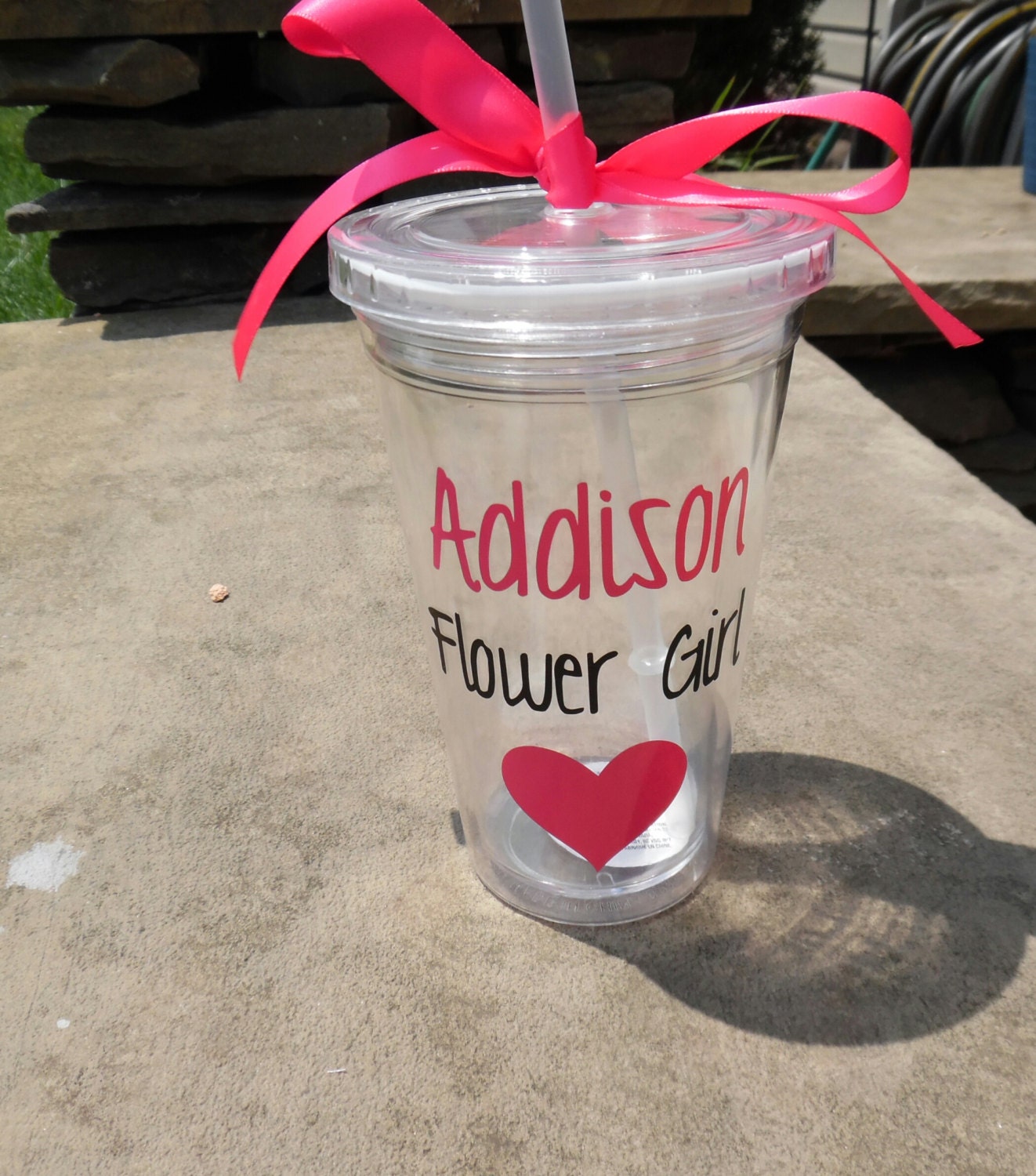 Flower Girl Tumbler Flower Girl Cup Flower by SiplySophisticated