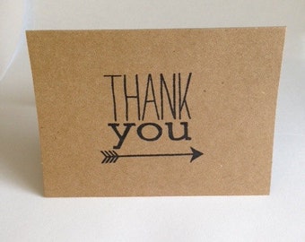 Kraft Arrow Thank You Cards