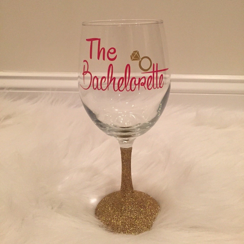 Bachelorette Wine Glass/ Bachelorette Glass / Bachelorette Cup