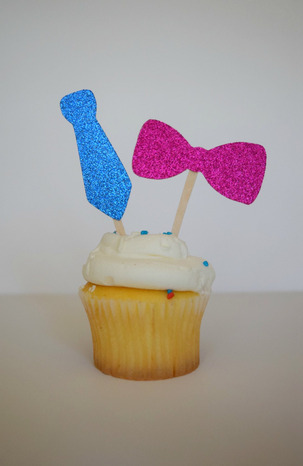 Gender Reveal Cupcake Toppers Baby Shower Cupcake Toppers