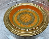 Bitossi Rosenthal Netter Orange , Gold, and Brown Sunburst - VERY Vintage Ashtray, Made in Italy, 1960s, AWESOME Condition! Bitossi Rosenthal Netter Orange , Gold, and Brown Sunburst - VERY Vintage Ashtray, Made in Italy, 1960s, AWESOME Condition!