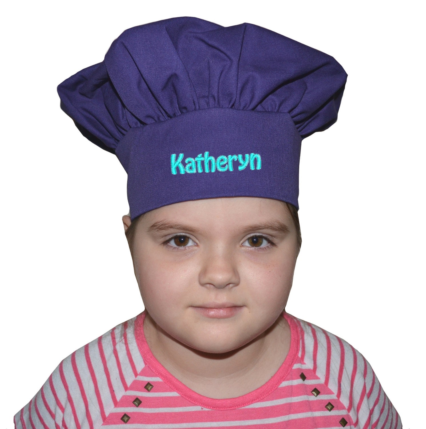 Kids Chef Hat Purple Personalized