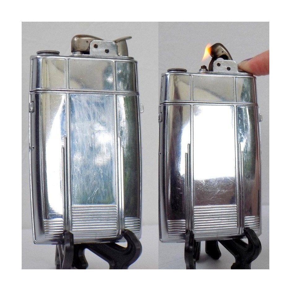 1940s Cigarette Case Lighter Combo Working by VintageTobacciana