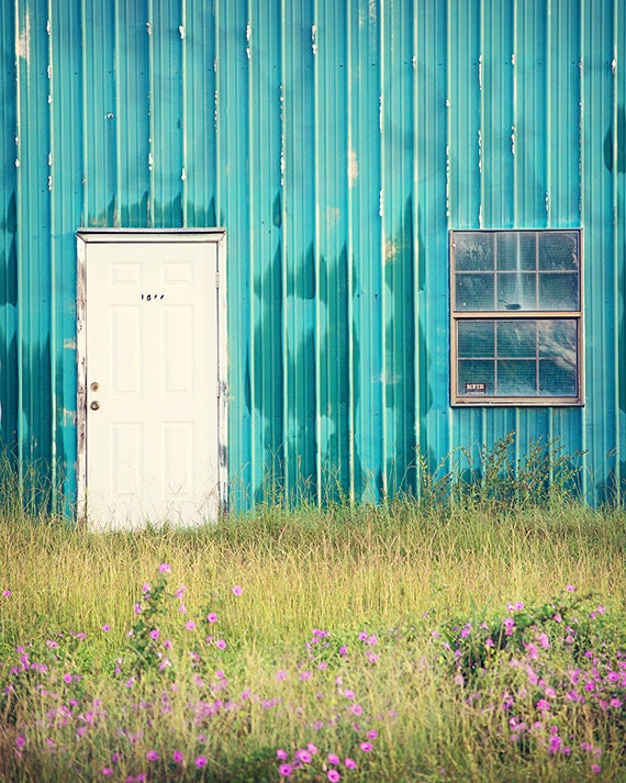 Farmhouse Wall Decor Teal Wall Art Rustic by LightSongPhotography