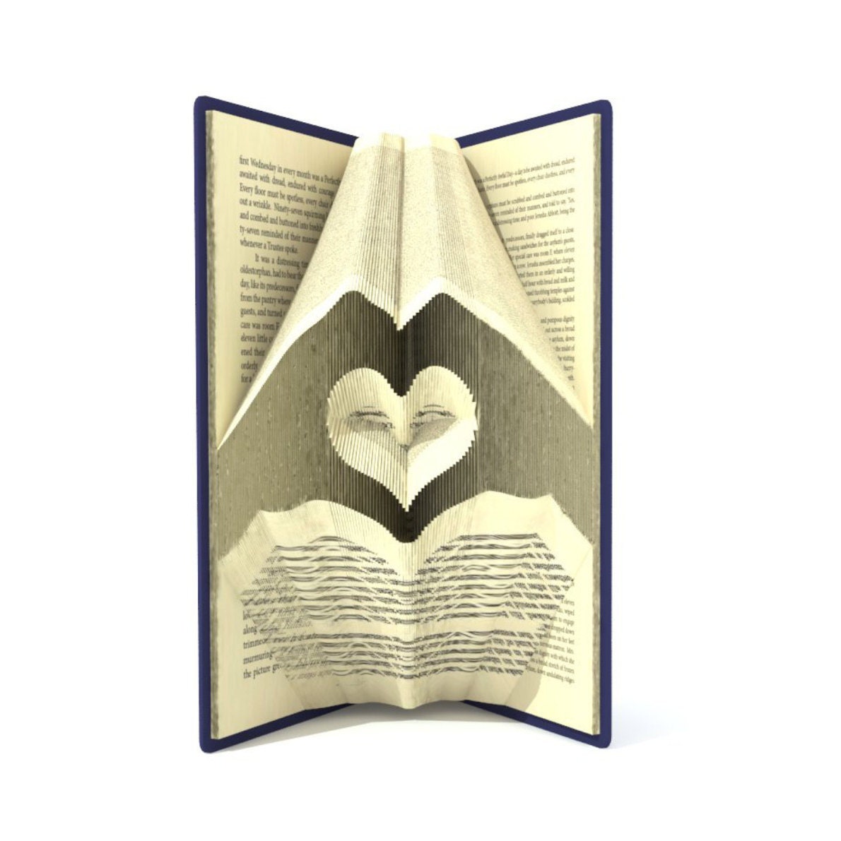 book folding pattern heart in hands 247 folds tutorial