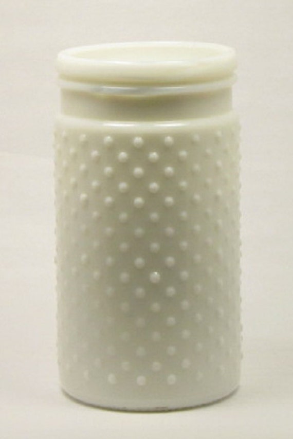 Vintage Hobnail Milk Glass Kitchen Utensil Holder