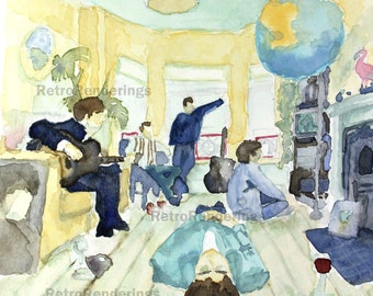Oasis Definitely Maybe art print, poster, painting, watercolour