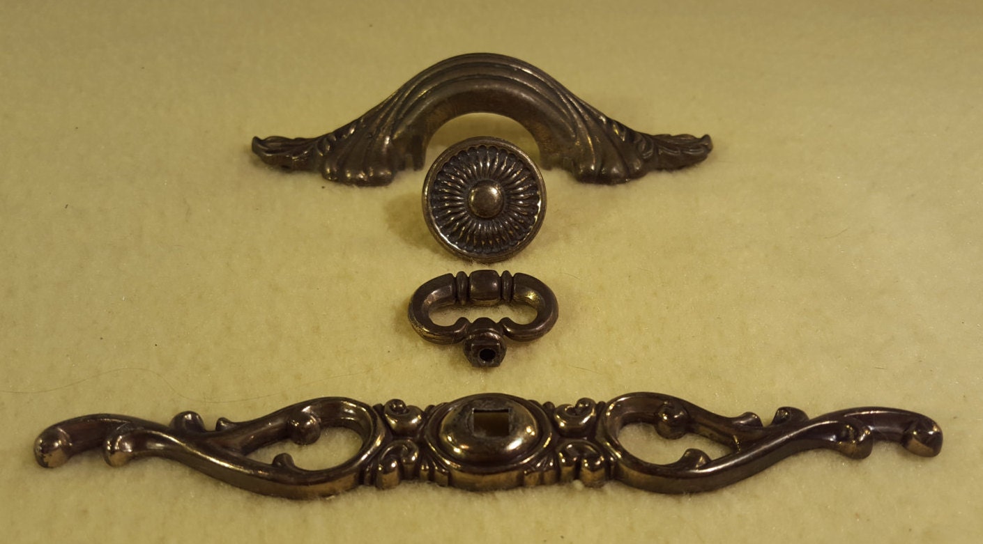 Antique Brass Hardware Drawer Pulls by GroovyDoozyVintage