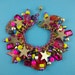 80s Popstar Chunky Charm Bracelet - hot pink, yellow and purple - gold stars, retro, nostalgic, eighties child, 1980s, Fairy-Kei, colourful
