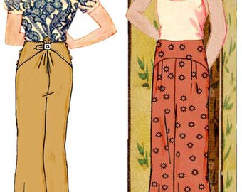 Pattern Decades of Style 3 Sizes 1930s Salon Trousers