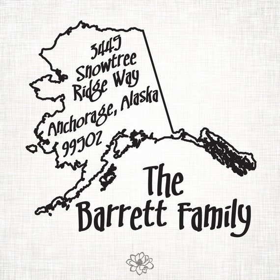 Alaska Personalized Return Address State Stamp