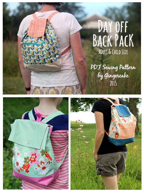 Day Off Backpack PDF Sewing Pattern Adult and Child size